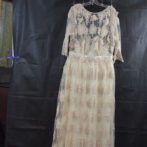 Off White Pearl Beaded Formal/Wedding SZ L/XL